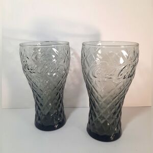 Pair of Black Coca-Cola Glasses